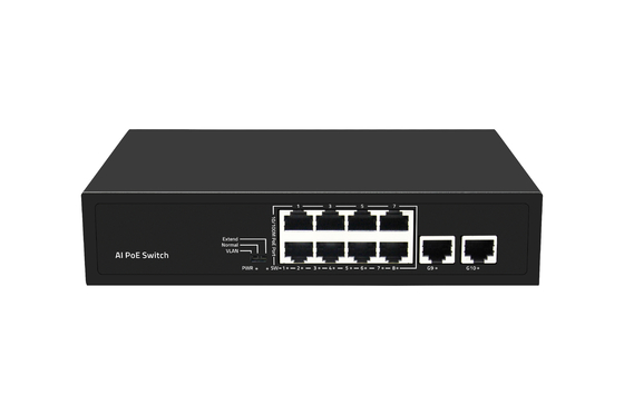 Porto industriale 1000M Uplink AI del commutatore 10 di Ethernet della rete di RoHS per finanziario