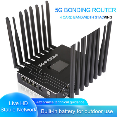 Radio 4 SIM Card With Screen del router di legame di larghezza di banda di X5 5G VPN